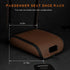 Car Shoe Storage Box – Portable Leather-Look Organizer for Passenger Seat or Trunk, Dustproof and Moisture-Resistant with Zipper and Handle (Brown)