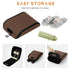 Car Shoe Storage Box – Portable Leather-Look Organizer for Passenger Seat or Trunk, Dustproof and Moisture-Resistant with Zipper and Handle (Brown)