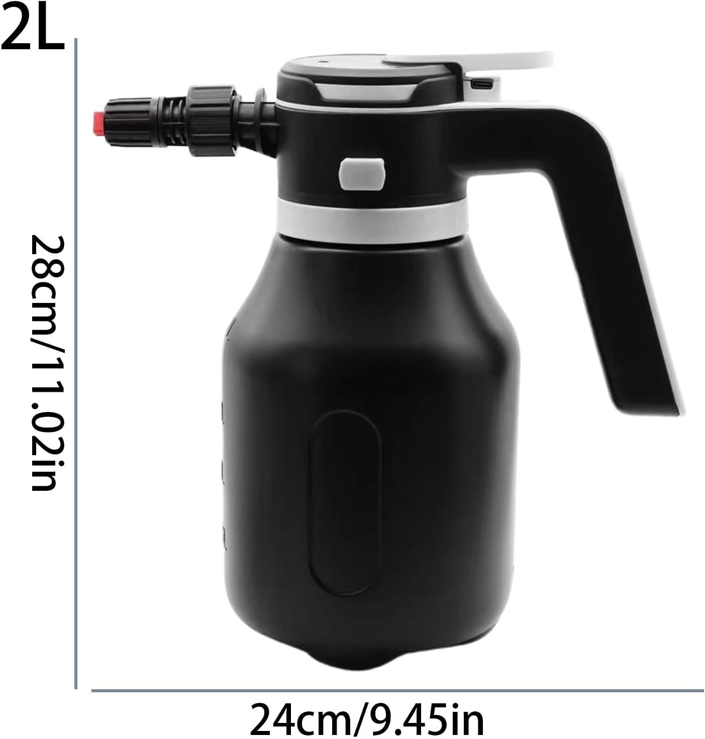 Electric Foam Sprayer for Car Wash, Garden & Home Cleaning, Rechargeable High-Pressure Tool with Adjustable Nozzle (Black)