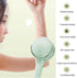 Electric Shower Body Scrubber Brush with 4 Heads, IPX5 Waterproof Rechargeable Back Cleaner for Exfoliating & Massage, 2-Speed Rotating Bath Brush for Sensitive Skin (Green)