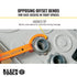 Orange Conduit Lockout Wrench Set – 3-Piece Offset Tool for 1/2", 3/4", 1" Pipe Nuts | Magnetic Storage & Hooked Tip Design | Ideal for Tight Spaces