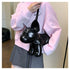 French Bulldog Shaped Bag – Cute Animal Crossbody Shoulder Bag with Adjustable Strap, PU Leather Dog Backpack for Women, Fashion Statement Accessory (Black)