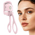 Electric Heated Eyelash Curler – 24H Long-Lasting Curl, USB Rechargeable, Dual Temperature Modes, Fast Heating in 10 Seconds, Portable & Lightweight (Pink)