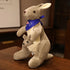 Kangaroo Stuffed Animal with Joey in Pouch & Australia Scarf - Soft Cuddly Plush Toy(55cm, light grey)| Other Colors Available in Store