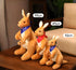 Kangaroo Stuffed Animal with Joey in Pouch & Australia Scarf - Soft Cuddly Plush Toy(45cm, light brown
)| Other Colors Available in Store