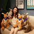 Kangaroo Stuffed Animal with Joey in Pouch & Australia Scarf - Soft Cuddly Plush Toy(55cm, light brown
)| Other Colors Available in Store