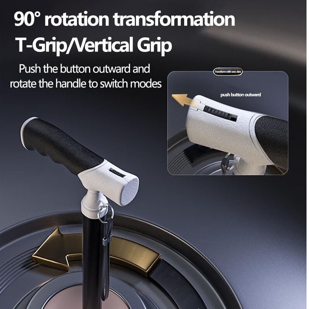 Lightweight Foldable Walking Cane: Adjustable Dual-Mode (T/Grip) Stick – 0.26kg, Portable for Daily/Hiking Use