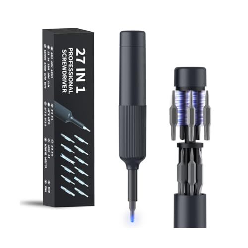 27-in-1 Precision Screwdriver Set, Magnetic Mini Bits, Repair Tool Kit,27-in-1 precision screwdriver set with magnetic S2 bits ideal for phones, laptops, watches, eyeglasses, jewelry, electronics