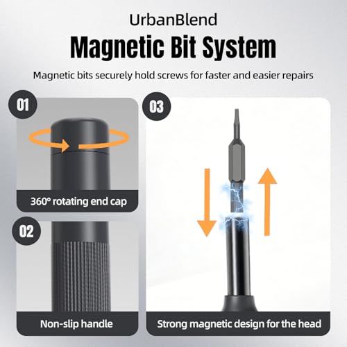 27-in-1 Precision Screwdriver Set, Magnetic Mini Bits, Repair Tool Kit,27-in-1 precision screwdriver set with magnetic S2 bits ideal for phones, laptops, watches, eyeglasses, jewelry, electronics