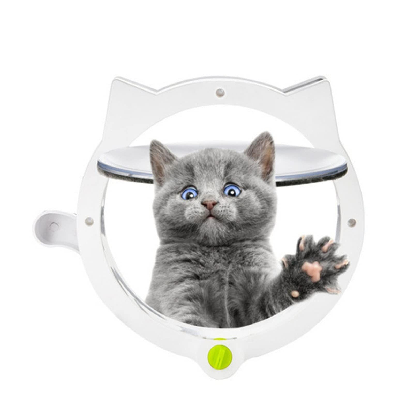 Indoor Cat Flap Door, 21cm/8.27in Opening
4 Locking Modes | Magnetic & Weatherproof | Thin Door & Wall | Easy Install |(white)