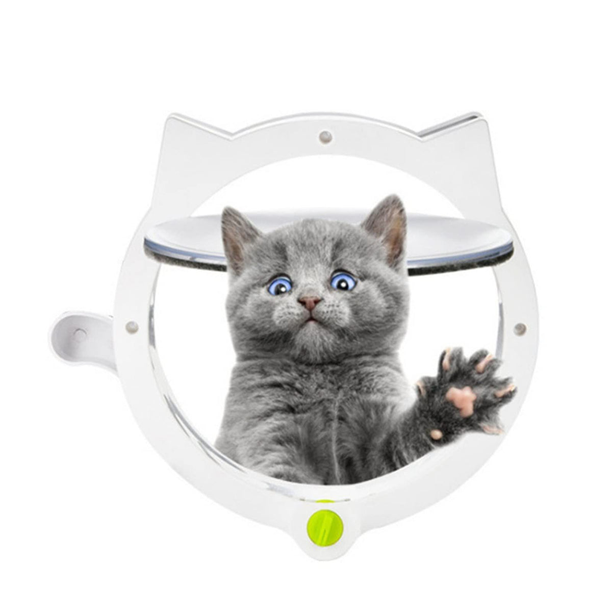 Indoor Cat Flap Door, 21cm/8.27in Opening
4 Locking Modes | Magnetic & Weatherproof | Thin Door & Wall | Easy Install |(white)
