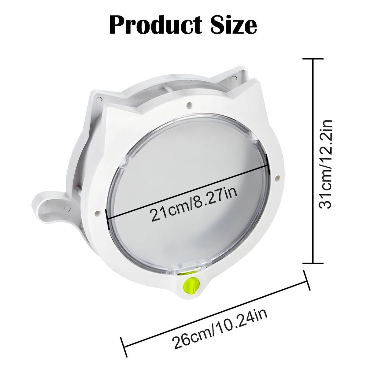 Indoor Cat Flap Door, 21cm/8.27in Opening
4 Locking Modes | Magnetic & Weatherproof | Thin Door & Wall | Easy Install |(white)