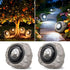 2Pack Solar Rock Lights Outdoor – Ash Gray Garden Stone Spotlights with IP65 Waterproof LED, Switchable Warm & Cool White, Auto On/Off for Pathway, Walkway, Yard & Patio(gray)