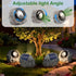 2Pack Solar Rock Lights Outdoor – Ash Gray Garden Stone Spotlights with IP65 Waterproof LED, Switchable Warm & Cool White, Auto On/Off for Pathway, Walkway, Yard & Patio(gray)