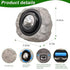 4Pack Solar Rock Lights Outdoor – Ash Gray Garden Stone Spotlights with IP65 Waterproof LED, Switchable Warm & Cool White, Auto On/Off for Pathway, Walkway, Yard & Patio(gray)