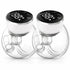 Hands-Free Wearable Electric Breast Pump for Moms on the Go with LED Display (white)