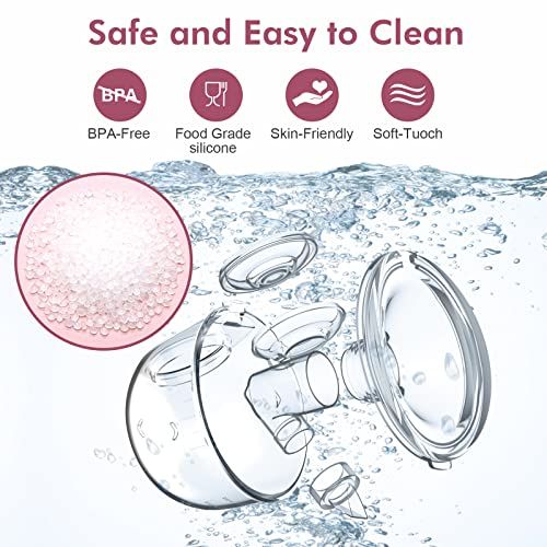 Hands-Free Wearable Electric Breast Pump for Moms on the Go with LED Display (white)