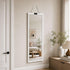 Foldable Full Length Mirror, Hanging Wall Folding with Handle Shatterproof Acrylic Design, Folds for Easy Storage, Suitable for Wall Hanging or Tabletop Use, Ideal for Travel and Camping, 31*31.5cm (white)