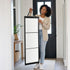 Foldable Full Length Mirror, Hanging Wall Folding with Handle Shatterproof Acrylic Design, Folds for Easy Storage, Suitable for Wall Hanging or Tabletop Use, Ideal for Travel and Camping, 31*31.5cm (black)
