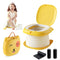 Portable Folding Potty for Toddlers – Compact Travel Toilet with Cat Design, Easy to Carry & Clean, Ideal for Home, Car, Camping, Outdoor Use (Yellow)