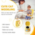 Portable Folding Potty for Toddlers – Compact Travel Toilet with Cat Design, Easy to Carry & Clean, Ideal for Home, Car, Camping, Outdoor Use (Yellow)