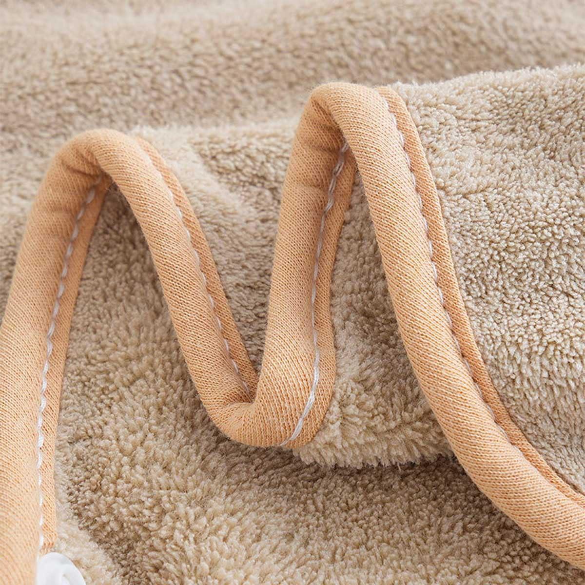 Ultra-Soft Hooded Bath Towel for Kids – Coral Fleece Poncho with Charming Animal Design, Quick-Dry Absorbent Robe for Bath, Pool, Beach (Deer)
