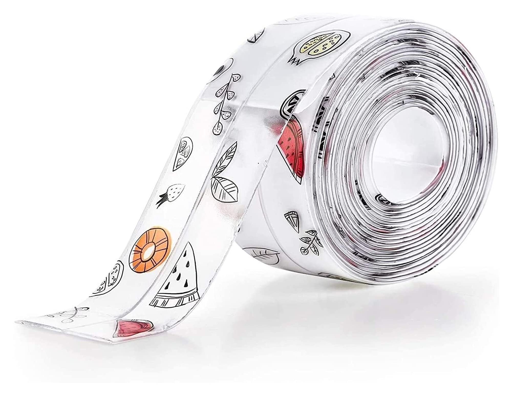 2-Pack Waterproof Self-Adhesive Sealant Tape – Transparent PVC Edge Strip for Kitchen, Bathroom, Sink, Toilet, and Wall Corners – Easy to Cut and Clean (Pattern3)