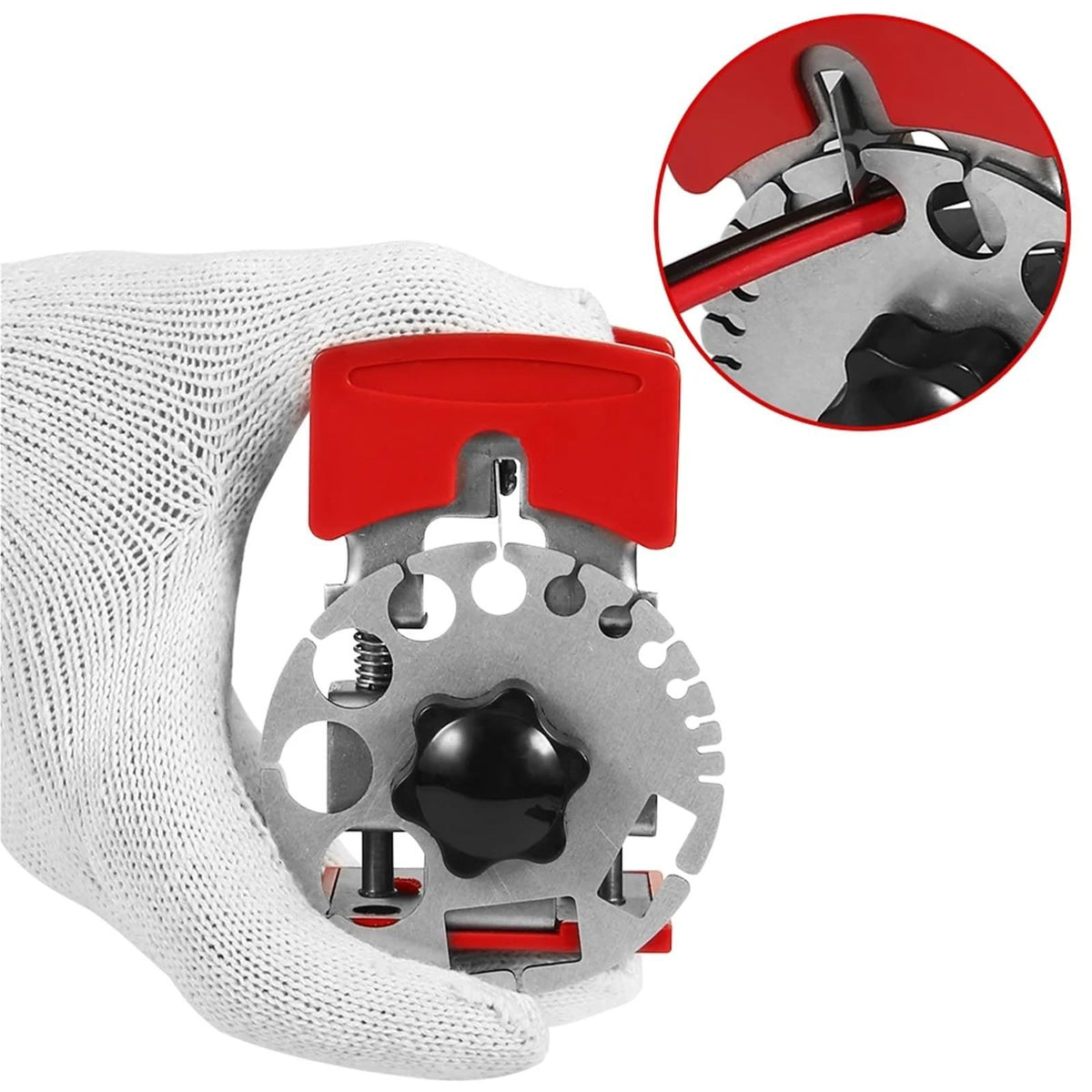 Universal Electric Wire Stripper & Cable Cutter with 10 Replacement Blades, Handheld Automatic Stripping Pliers Tool for Home Improvement & Electrical Cables(Silver)