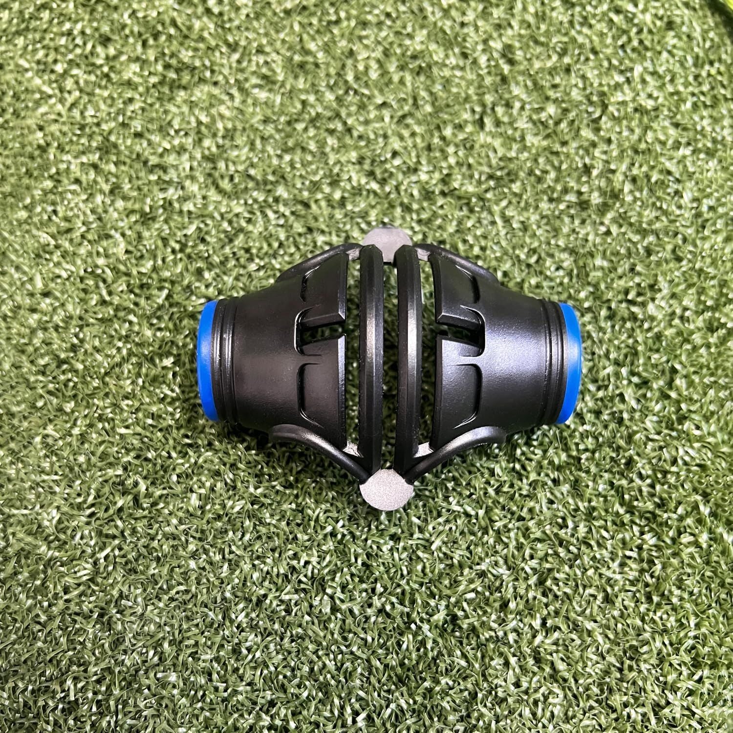 360° Golf Ball Line Marker with 2 Pens – Full Coverage Alignment Tool for Putt, Driver & Irons (Blue)