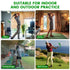Retractable Golf Swing Trainer with Click Sound – Black Adjustable Tempo Training Aid for Home, Office & Driving Range Practice (Black)