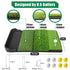 Foldable 4-in-1 Golf Practice Mat with Ball Tray – 24.5x17in Tri-Turf Hitting Pad for Indoor & Outdoor Training, Includes 8 Balls & 9 Tees (Green)