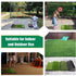 Foldable 4-in-1 Golf Practice Mat with Ball Tray – 24.5x17in Tri-Turf Hitting Pad for Indoor & Outdoor Training, Includes 8 Balls & 9 Tees (Green)