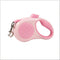 Retractable Dog Leash – 16.5 ft Automatic Walking Lead with One-Hand Brake Lock & Anti-Tangle Nylon Tape – Heavy-Duty 55 lb Capacity – Ideal for Small to Medium Dogs (Pink)