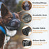 Soft Mesh Dog Muzzle for Small Medium Large Dogs – Breathable Adjustable Anti-Bite Chewing Guard with Overhead Strap – Fits Labrador, German Shepherd, Golden Retriever – 5 Sizes (Black,S)