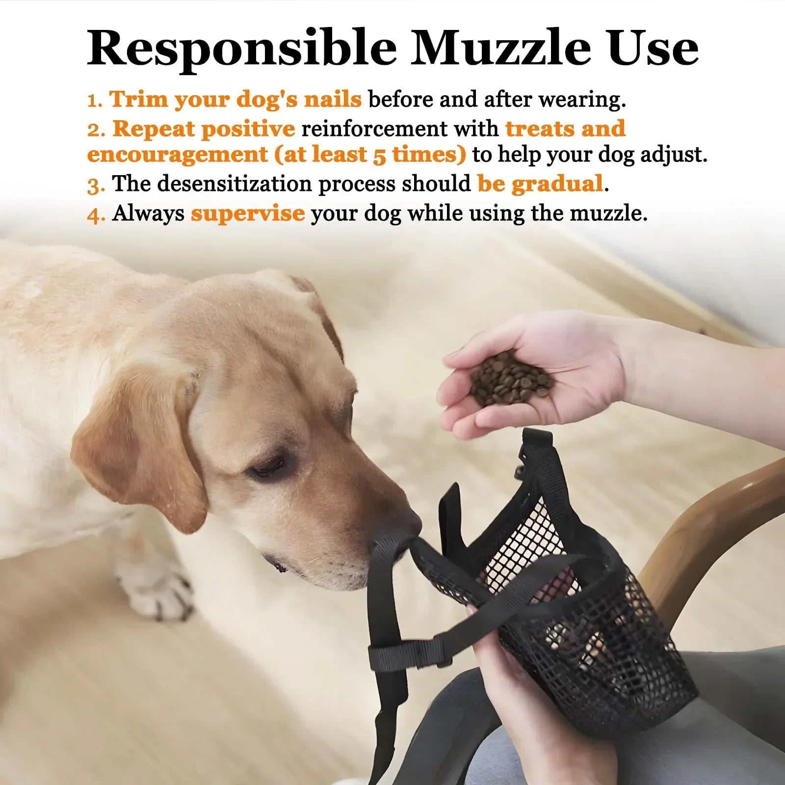 Soft Mesh Dog Muzzle for Small Medium Large Dogs – Breathable Adjustable Anti-Bite Chewing Guard with Overhead Strap – Fits Labrador, German Shepherd, Golden Retriever – 5 Sizes (Black,XS)