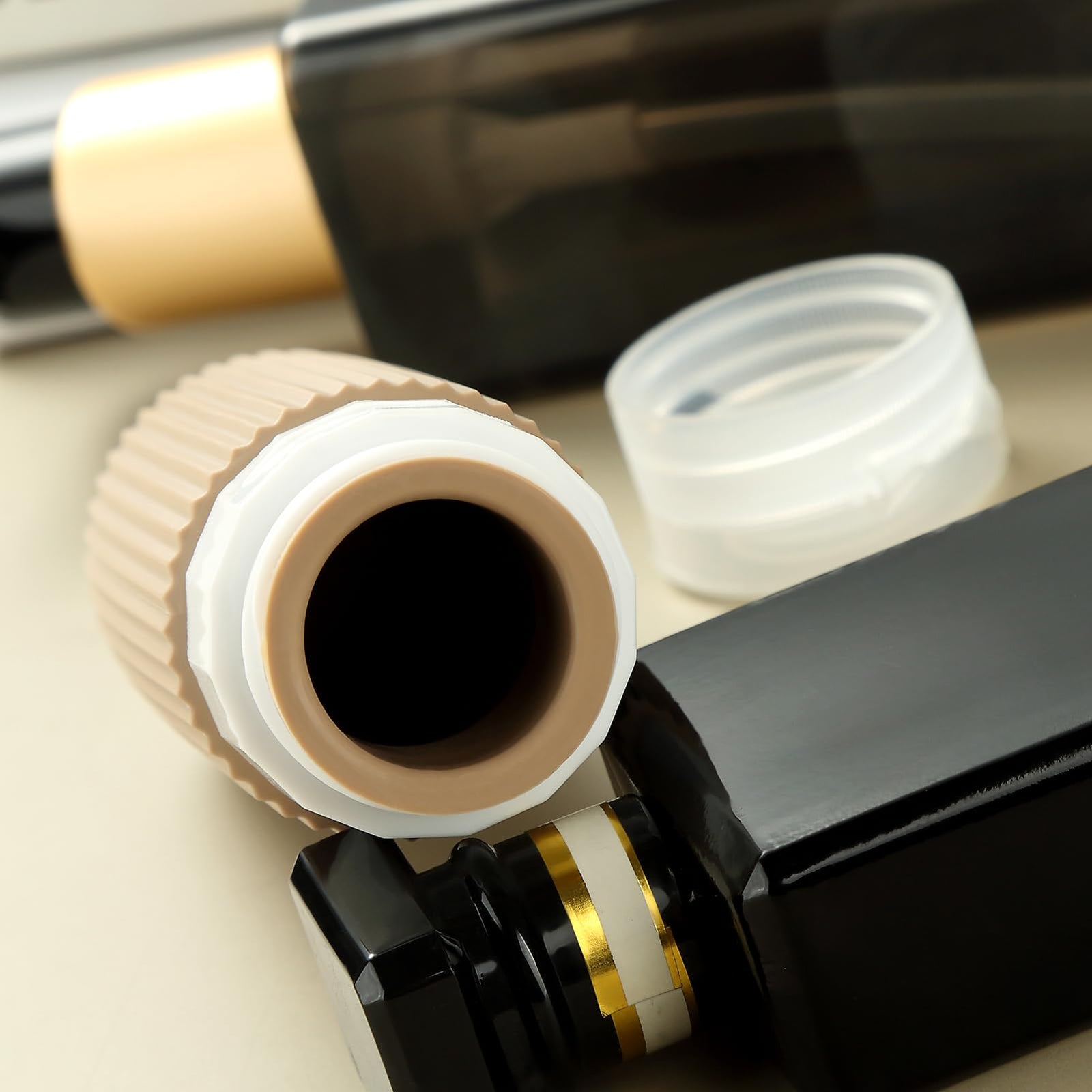 16-Piece Travel Bottle Set with Leak-Proof Silicone Squeeze Bottles – Reusable Toiletry Containers for Shampoo, Lotion, Makeup Remover (Cream)  | Other Colors Available in Store