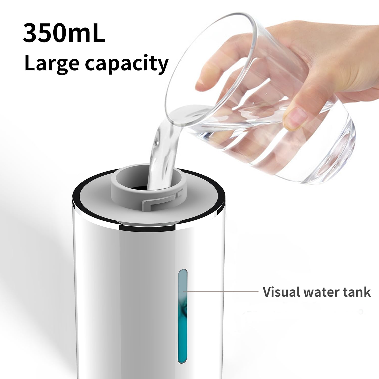 Automatic Sensor Foam Soap Dispenser – 350mL Rechargeable Touchless Hand Soap Pump with 3 Adjustable Levels & Type-C Charging (White)