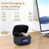 Rechargeable Behind-the-Ear Hearing Aids with Charging Case – Lightweight & Invisible Sound Amplifier for Seniors (Black Case, Skin Tone Device)