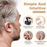 Rechargeable Behind-the-Ear Hearing Aids with Charging Case – Lightweight & Invisible Sound Amplifier for Seniors (Black Case, Skin Tone Device)