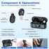 Rechargeable In-the-Ear Hearing Aids with Charging Case and LCD Display – Ultra-Compact Sound Amplifier for Seniors (Black & Green Case, Black Device)