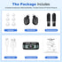 Rechargeable In-the-Ear Hearing Aids with Charging Case and LCD Display – Ultra-Compact Sound Amplifier for Seniors (Black & Green Case, Black Device)