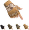 Tactical Fingerless Gloves with Knuckle Protection – Breathable Outdoor Gloves for Shooting, Hunting, Cycling, and Training (Yellow Camouflage,L)