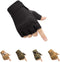 Tactical Fingerless Gloves with Knuckle Protection – Breathable Outdoor Gloves for Shooting, Hunting, Cycling, and Training (Black,S)