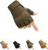 Tactical Fingerless Gloves with Knuckle Protection – Breathable Outdoor Gloves for Shooting, Hunting, Cycling, and Training (Green,S)