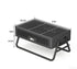 Portable Charcoal Grill with Foldable Legs & Stainless Steel Grate – Compact Outdoor BBQ for Camping, Picnics & Backyard Gatherings (Gray)