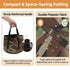 Collapsible Outdoor Bucket with Handles – Foldable Water Container for Camping, Fishing, Travel & Washing, Durable Waterproof Polyester Basin (Camouflage)