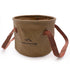 Multi-Use Collapsible Bucket – Foldable Camping Container with Dual Handles, 10L/20L Capacity, Supports 22 lbs or 44 lbs, Waterproof PVC Mesh for Fishing, Washing, Picnics & Outdoor Use (Coffee,Large)