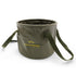 Multi-Use Collapsible Bucket – Foldable Camping Container with Dual Handles, 10L/20L Capacity, Supports 22 lbs or 44 lbs, Waterproof PVC Mesh for Fishing, Washing, Picnics & Outdoor Use (Forest Green,Trumpet)