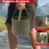 Multi-Use Collapsible Bucket – Foldable Camping Container with Dual Handles, 10L/20L Capacity, Supports 22 lbs or 44 lbs, Waterproof PVC Mesh for Fishing, Washing, Picnics & Outdoor Use (Forest Green,Trumpet)