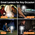 2-in-1 LED Camping Lantern with 15-Piece Tool Kit for Camping, Hiking and Emergencies (Black)